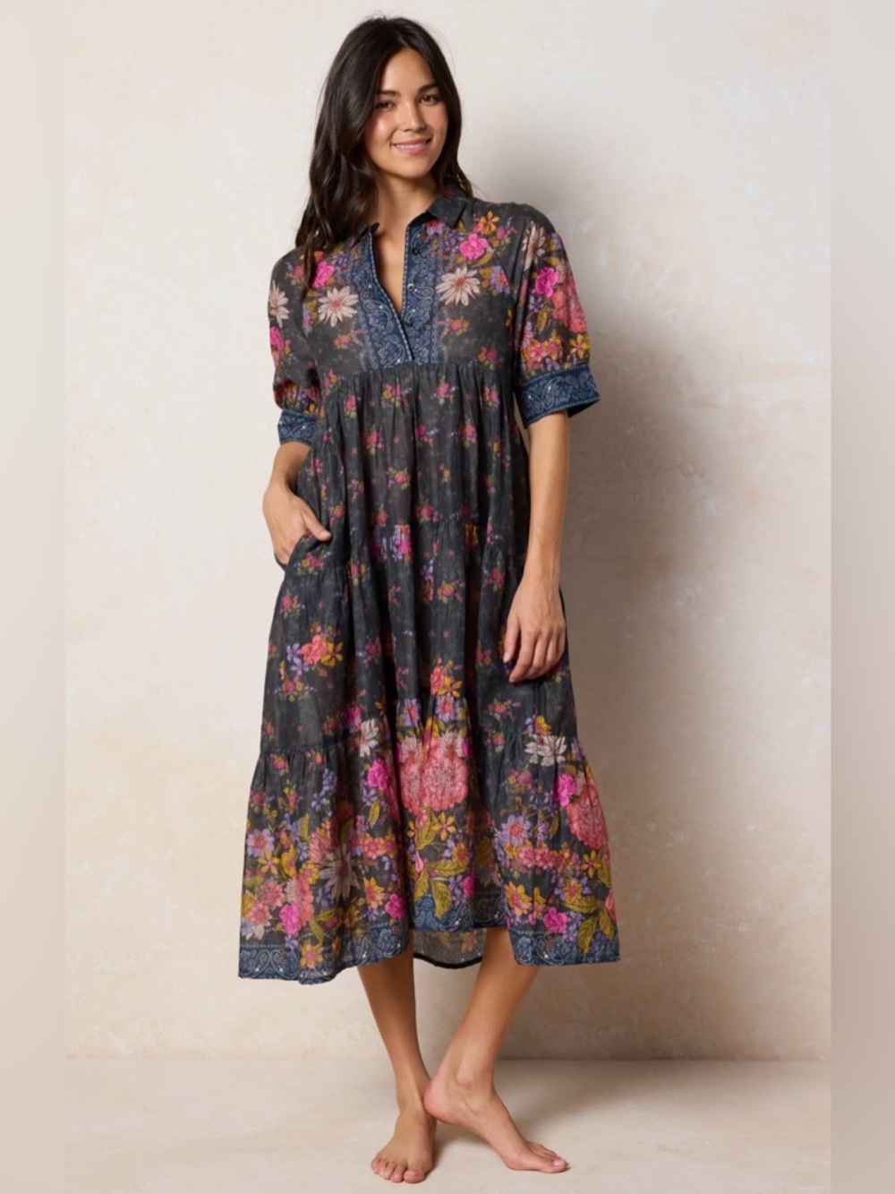 Natural Life Rebecca Cotton Midi Dress - Picture 2 of 7